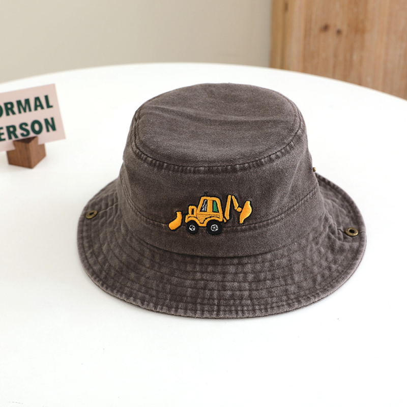 Laste kalamehe müts kevadel ja sügisel armas laste multifilmi ekskavaatori pesulapiga päikesesirm päikesemüts hulgimüügist