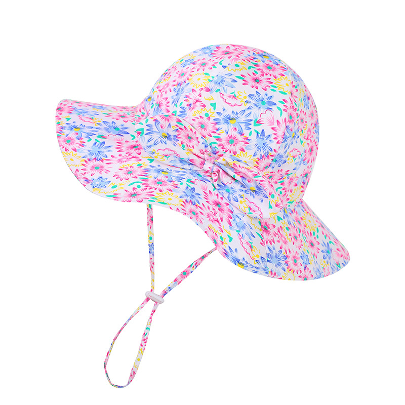 Piiriülene uus suvine laste kuueosaline vibuga päikesemüts tuulekindel päikesekaitsekreemiga kalurimüts beebimüts