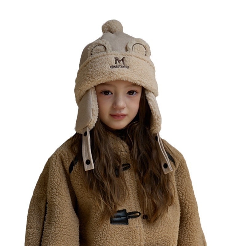 Sügise ja talve laste müts poistele Lei Feng müts plush soe müts tüdrukutele beebi paksendatud talvine kõrvakaitsemüts