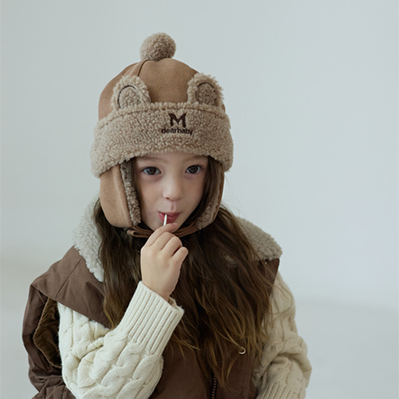 Sügise ja talve laste müts poistele Lei Feng müts plush soe müts tüdrukutele beebi paksendatud talvine kõrvakaitsemüts