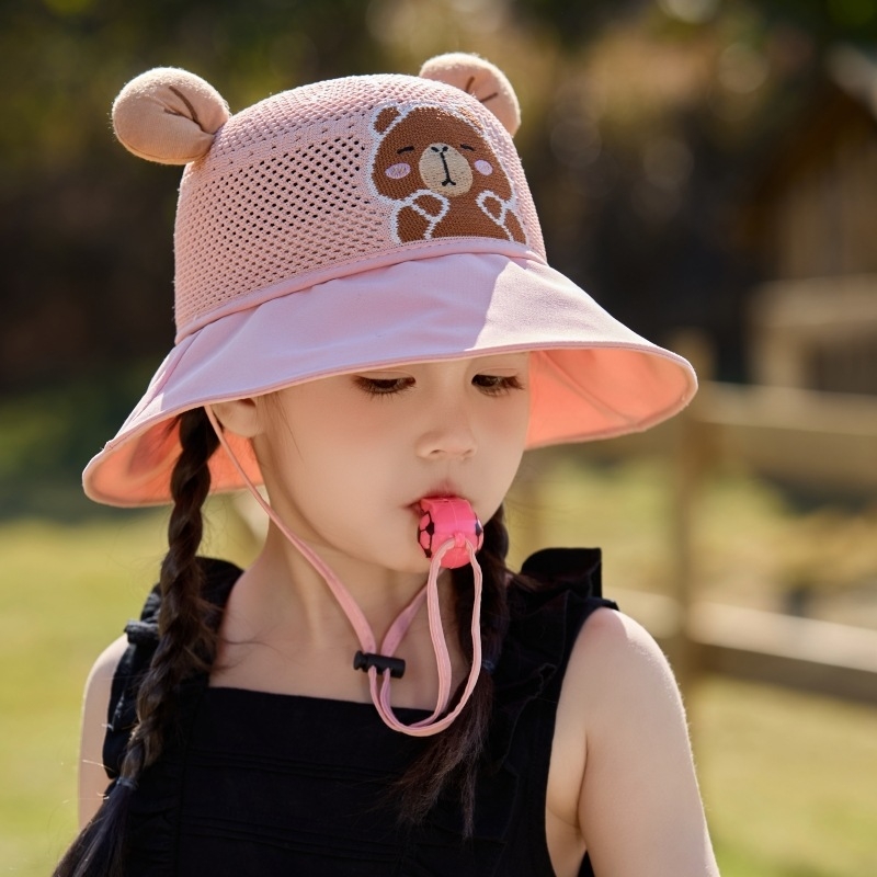 Laste päikesekaitsekreemiga müts, väike kollane müts, suvine ultraviolettkiirgusevastane beebivõrgust suur karniisvarjuga kalamehemüts poistele ja tüdrukutele