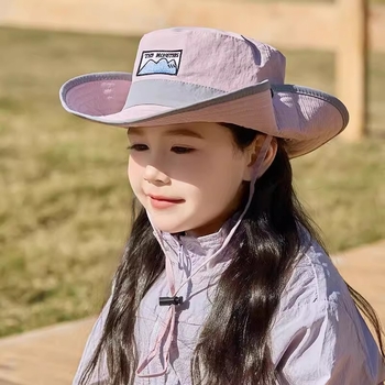 Laste õues matkamiseks, ronimiseks, kalamehe müts, suur laste moodne universaalne päikesemüts, suvine uus telkimispäikesemüts
