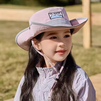 Laste õues matkamiseks, ronimiseks, kalamehe müts, suur laste moodne universaalne päikesemüts, suvine uus telkimispäikesemüts