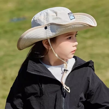 Laste õues matkamiseks, ronimiseks, kalamehe müts, suur laste moodne universaalne päikesemüts, suvine uus telkimispäikesemüts