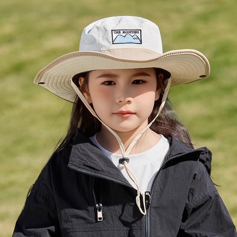 Laste õues matkamiseks, ronimiseks, kalamehe müts, suur laste moodne universaalne päikesemüts, suvine uus telkimispäikesemüts