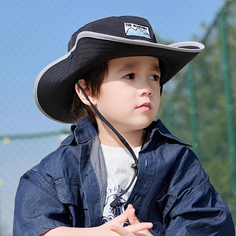 Laste õues matkamiseks, ronimiseks, kalamehe müts, suur laste moodne universaalne päikesemüts, suvine uus telkimispäikesemüts