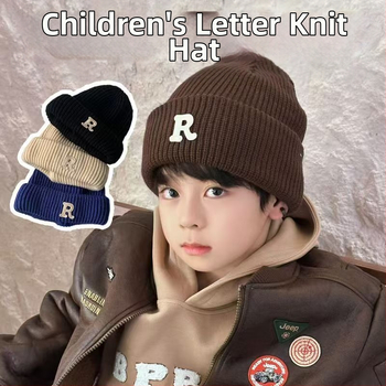 Őszi és téli újdonságok gyerekeknek, meleg sapkák fiúknak és lányoknak, vastag kötött sapkák, stílusos baba sapkák, téli kötött sapkák