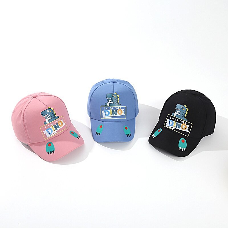 Jarná a jesenná detská čiapka s kresleným dinosaurom, super roztomilá osobnosť, baseballová čiapka pre chlapcov a dievčatá, cestovná slnečná clona, detská čiapka
