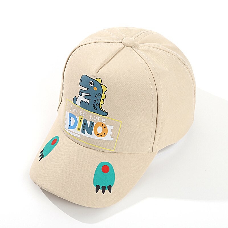 Jarná a jesenná detská čiapka s kresleným dinosaurom, super roztomilá osobnosť, baseballová čiapka pre chlapcov a dievčatá, cestovná slnečná clona, detská čiapka