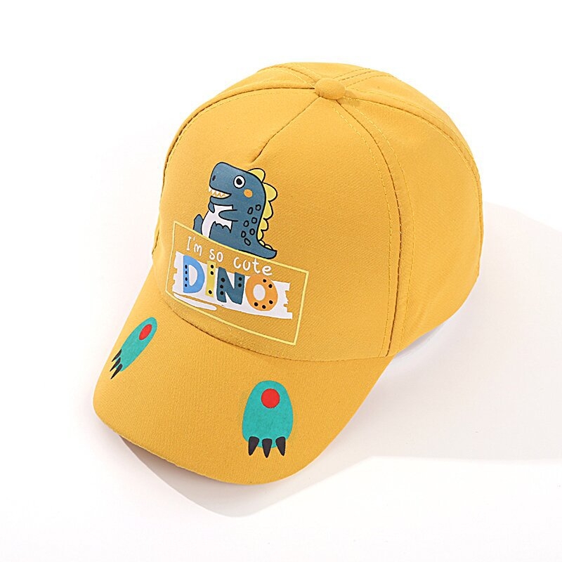 Jarná a jesenná detská čiapka s kresleným dinosaurom, super roztomilá osobnosť, baseballová čiapka pre chlapcov a dievčatá, cestovná slnečná clona, detská čiapka
