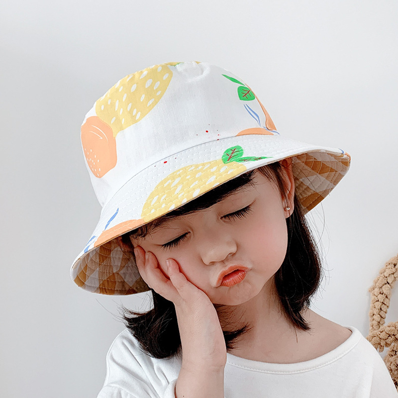 Gyári gyermek kétoldalas halászsapka mintás gyereksapka fiúknak és lányoknak, baba tavaszi és őszi teljes mintás aranyos új mosdósapka