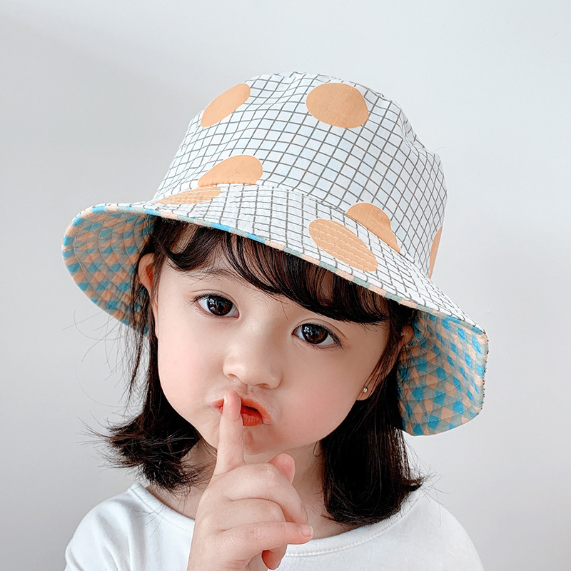 Gyári gyermek kétoldalas halászsapka mintás gyereksapka fiúknak és lányoknak, baba tavaszi és őszi teljes mintás aranyos új mosdósapka