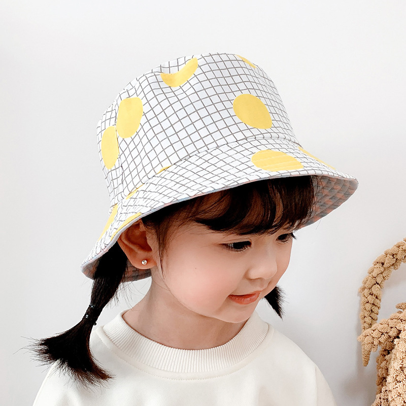 Gyári gyermek kétoldalas halászsapka mintás gyereksapka fiúknak és lányoknak, baba tavaszi és őszi teljes mintás aranyos új mosdósapka
