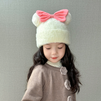 Lányka sapka őszi és téli gyermek halász sapka 2024 új lányka mosdós sapka nagy masni téli női kincs külföldi stílus