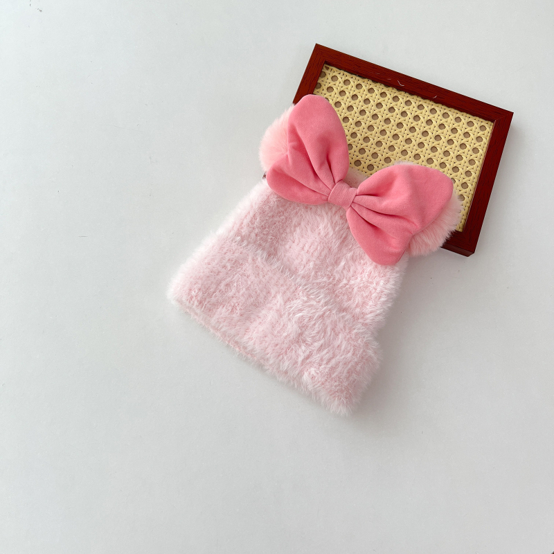 Lányka sapka őszi és téli gyermek halász sapka 2024 új lányka mosdós sapka nagy masni téli női kincs külföldi stílus