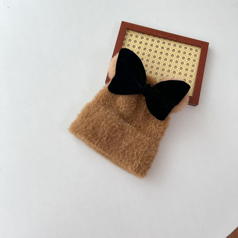 Lányka sapka őszi és téli gyermek halász sapka 2024 új lányka mosdós sapka nagy masni téli női kincs külföldi stílus