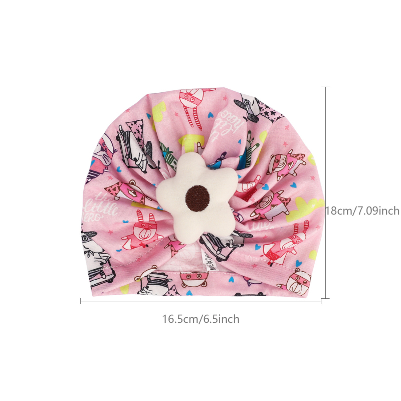 Baba rugalmas pulóver sapka európai és amerikai új baba lélegző virágmintás gyermek fejkendő sapka tavaszi és őszi gumiabroncs sapka