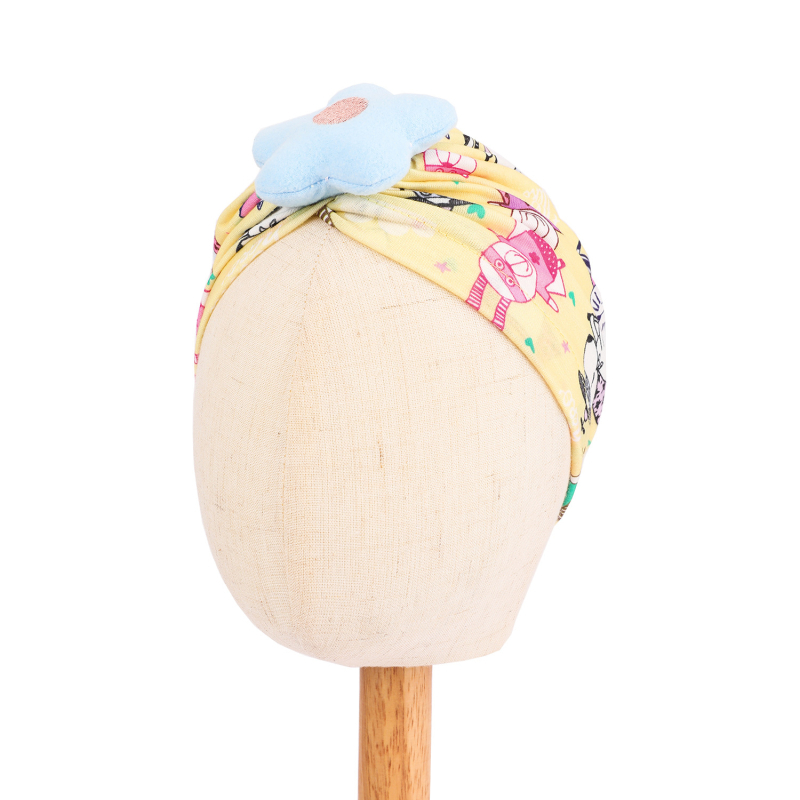 Baba rugalmas pulóver sapka európai és amerikai új baba lélegző virágmintás gyermek fejkendő sapka tavaszi és őszi gumiabroncs sapka