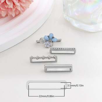 Taikoma „Apple Watch“ universaliam silikoniniam dirželiui su deimantine gėlės dekoracija