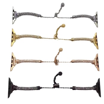 Tinka „Apple Watch“ apyrankei, alkūnės formos žvaigždėto dangaus „I watch 67s8“ 8 kartos „SE“ metaliniam laikrodžio dirželiui