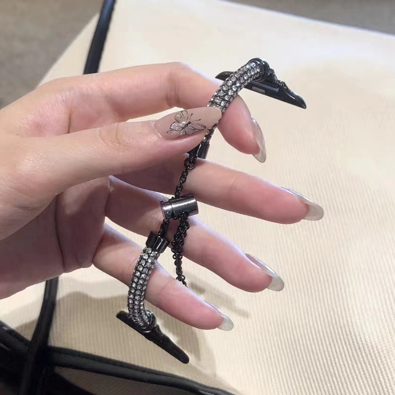 Tinka „Apple Watch“ apyrankei, alkūnės formos žvaigždėto dangaus „I watch 67s8“ 8 kartos „SE“ metaliniam laikrodžio dirželiui