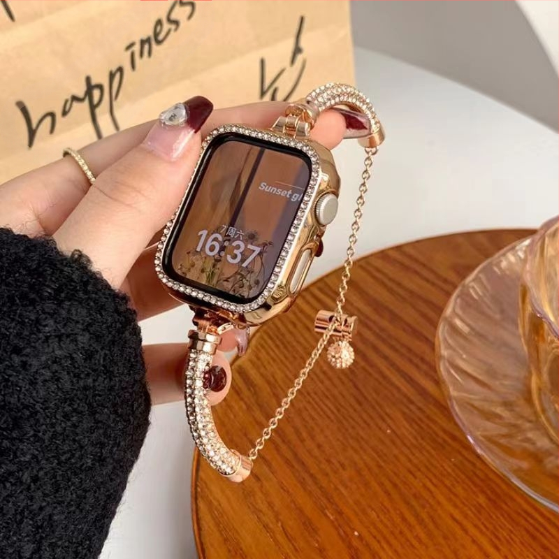 Tinka „Apple Watch“ apyrankei, alkūnės formos žvaigždėto dangaus „I watch 67s8“ 8 kartos „SE“ metaliniam laikrodžio dirželiui