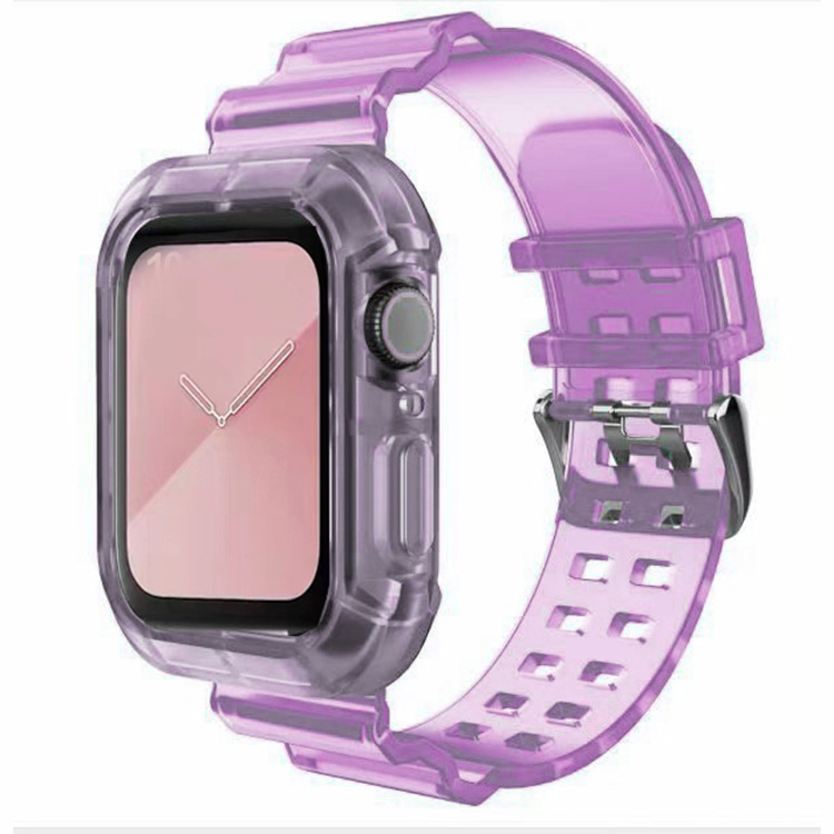 „Apple iwatch 7“ dirželis, skirtas „se“ ir „s6“, skaidrus „ledyno“ pakaitalas su apsauginiu dangteliu, „viskas viename“ „Apple“ apyrankė