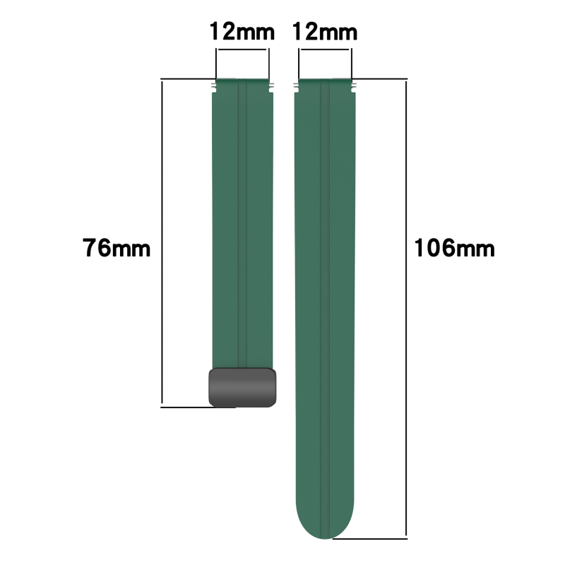 „Zhihong“ tinka „Xiaomi Mi Band 9/10“ 8-osios kartos universaliam NFC12Mm silikoniniam grynos spalvos magnetiniam sulankstomam dirželiui