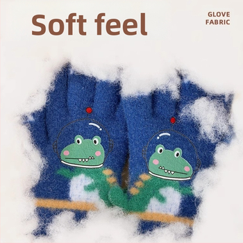 Laste soojad kindad sügiseks ja talveks, viie sõrmega dinosauruste multifilmitegelastega, sõrmedega kirjutamiseks, poistele ja tüdrukutele, beebidele, talveks, fliisvoodriga, külmumisvastased