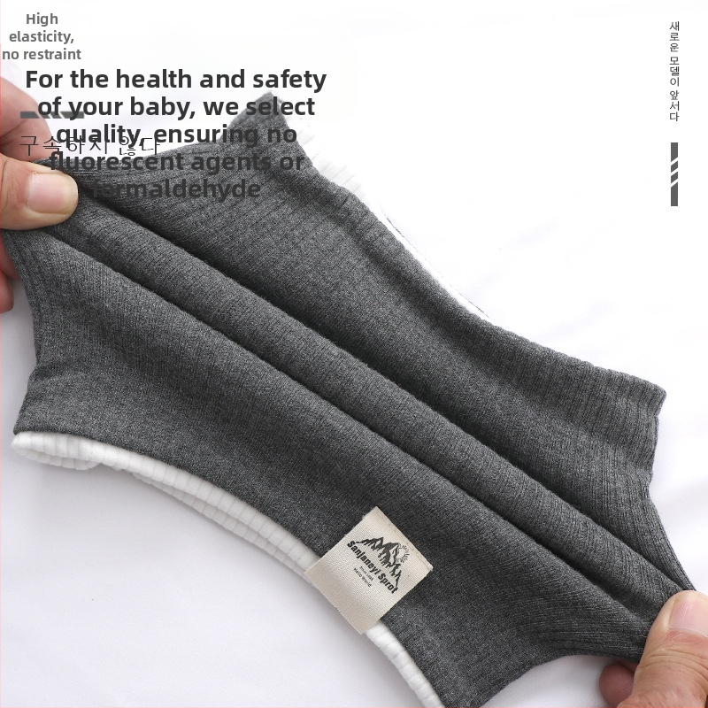 Есенен и зимен платнено-плетен шал с едноцветен топъл пуловер с яка за момчета и момичета, прост детски двуслоен шал с контрастен цвят