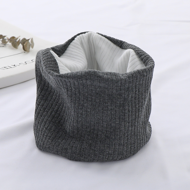 Sügis-talvine riidest sildiga kootud sall, ühevärviline soe pulloverkraega, poistele ja tüdrukutele, lihtne laste kahekihiline kontrastvärvi sall