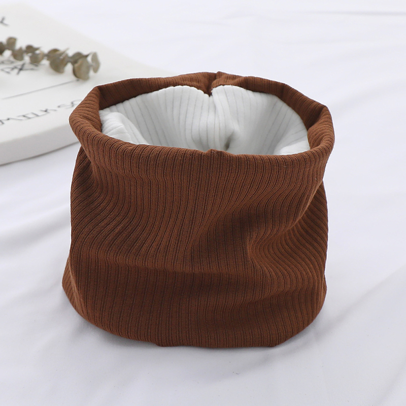 Sügis-talvine riidest sildiga kootud sall, ühevärviline soe pulloverkraega, poistele ja tüdrukutele, lihtne laste kahekihiline kontrastvärvi sall