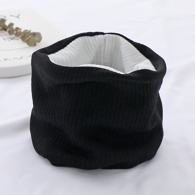 Sügis-talvine riidest sildiga kootud sall, ühevärviline soe pulloverkraega, poistele ja tüdrukutele, lihtne laste kahekihiline kontrastvärvi sall