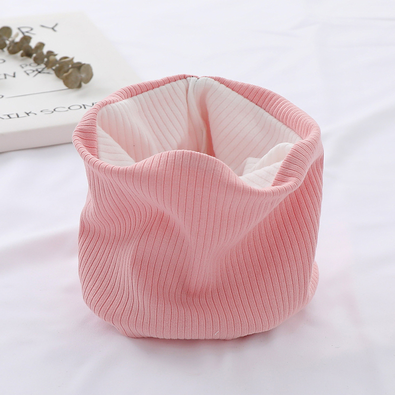 Sügis-talvine riidest sildiga kootud sall, ühevärviline soe pulloverkraega, poistele ja tüdrukutele, lihtne laste kahekihiline kontrastvärvi sall