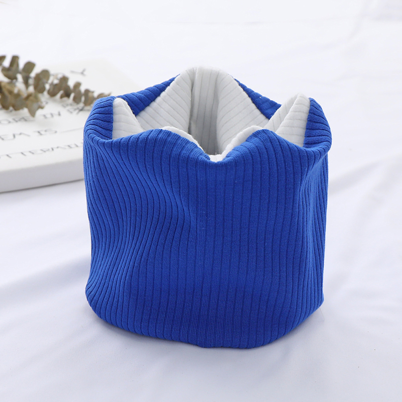 Sügis-talvine riidest sildiga kootud sall, ühevärviline soe pulloverkraega, poistele ja tüdrukutele, lihtne laste kahekihiline kontrastvärvi sall