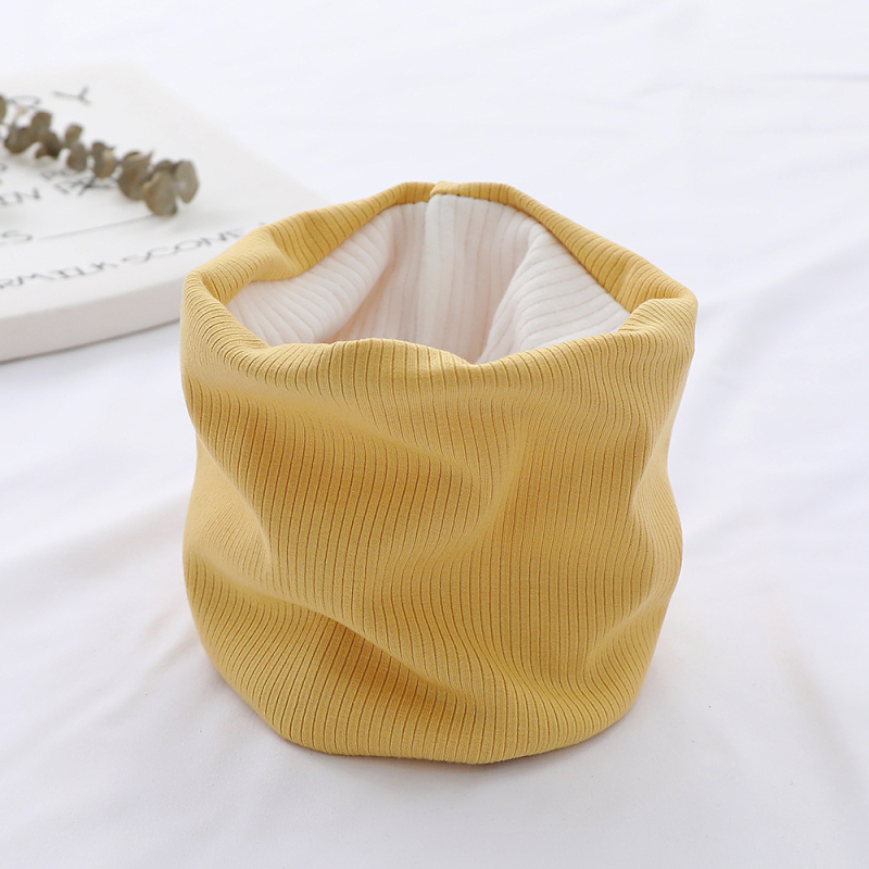 Sügis-talvine riidest sildiga kootud sall, ühevärviline soe pulloverkraega, poistele ja tüdrukutele, lihtne laste kahekihiline kontrastvärvi sall