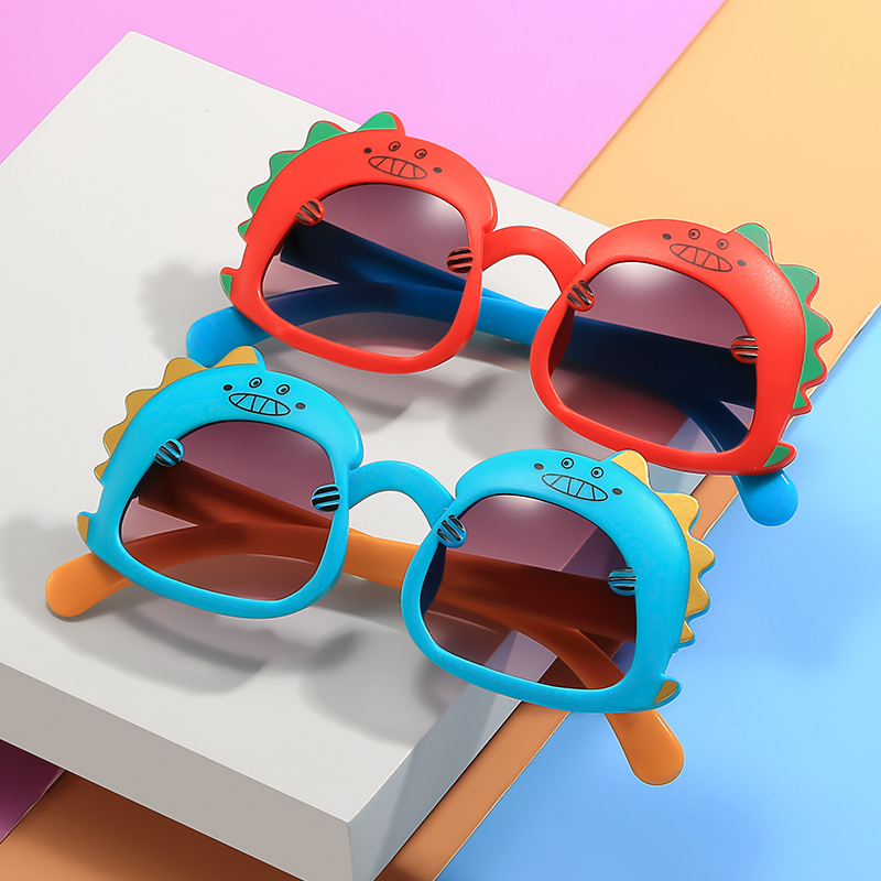 Laste päikeseprillid Beebi armsad väikesed dinosaurusprillid Poisid Lastele Koomiksiprillid Tüdrukutele UV-vastased päikeseprillid