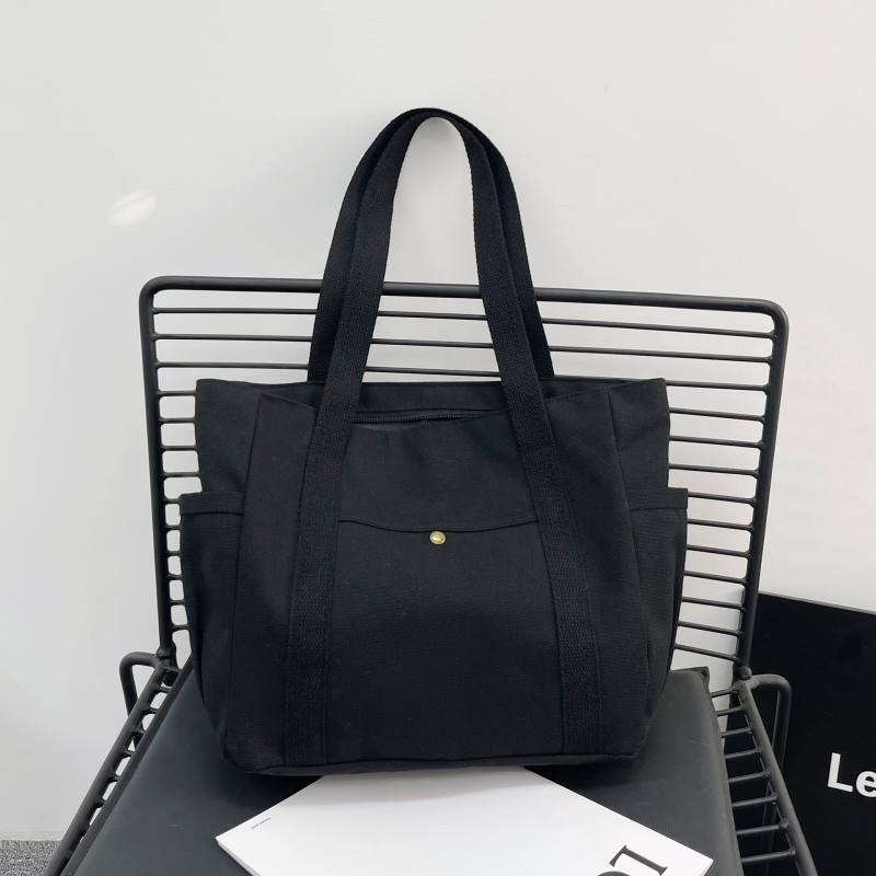 2024. aasta uus lõuendikott, naiste universaalne õlakott, suure mahutavusega raamatutega täidetud õpilase klassiruumi pendeldajakott, uus käekott