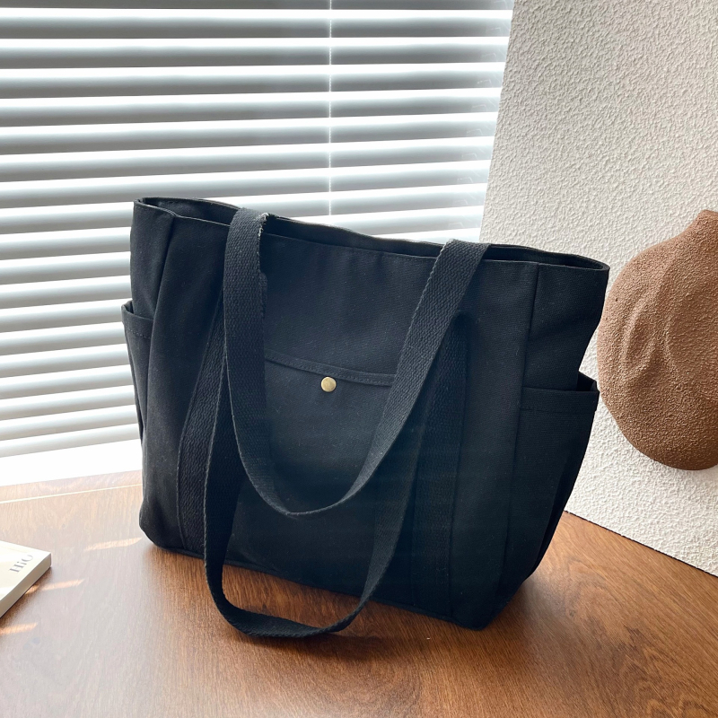 2024. aasta uus lõuendikott, naiste universaalne õlakott, suure mahutavusega raamatutega täidetud õpilase klassiruumi pendeldajakott, uus käekott