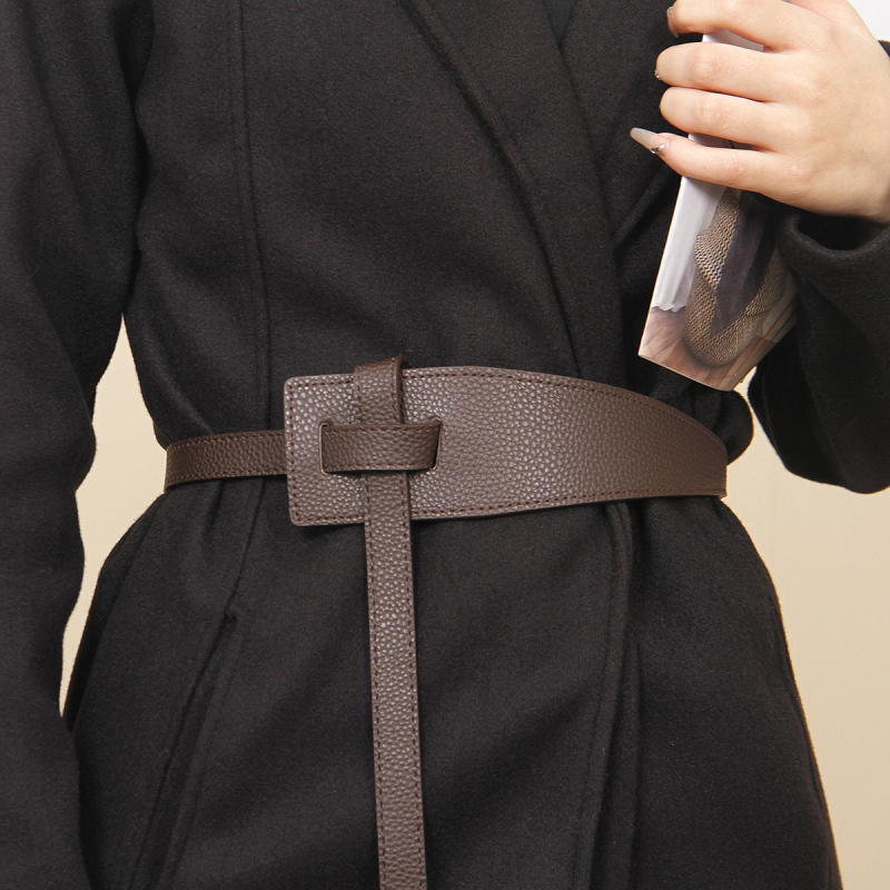 Sandėlyje urmu naujas moteriškas palto diržas paprastas, universalus rištas diržas su juosmeniu, liekninamasis, retro stiliaus juosmens apdangalas