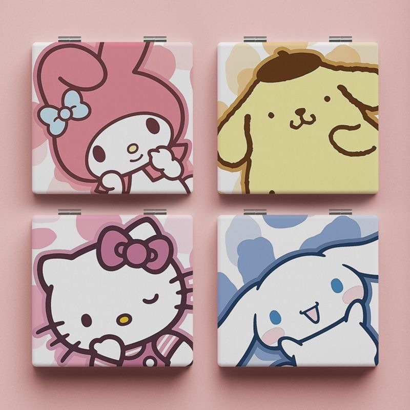 Novo Sanrio sklopivo ogledalo, prijenosno malo ogledalo za studentice, ručno poklon ogledalo, kozmetičko ogledalo