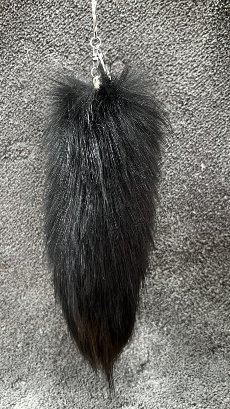 Απομίμηση λύκου με τρίχες αλεπούς, τσάντα κρεμαστή, σχολική τσάντα, κούκλα, κρεμαστή κούκλα κινουμένων σχεδίων, μπρελόκ αυτοκινήτου, κοσμήματα