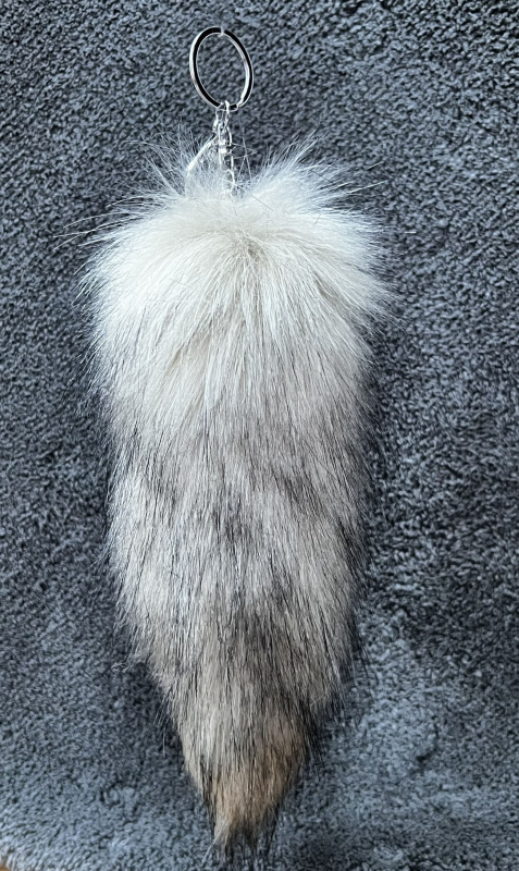 Απομίμηση λύκου με τρίχες αλεπούς, τσάντα κρεμαστή, σχολική τσάντα, κούκλα, κρεμαστή κούκλα κινουμένων σχεδίων, μπρελόκ αυτοκινήτου, κοσμήματα