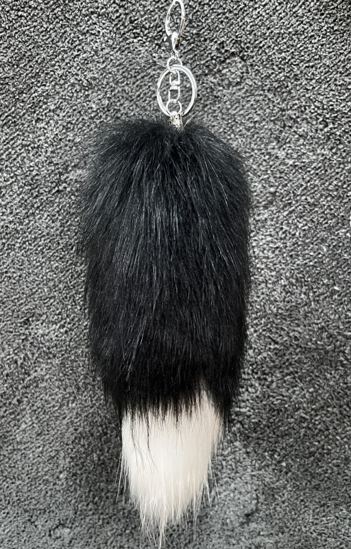 Απομίμηση λύκου με τρίχες αλεπούς, τσάντα κρεμαστή, σχολική τσάντα, κούκλα, κρεμαστή κούκλα κινουμένων σχεδίων, μπρελόκ αυτοκινήτου, κοσμήματα