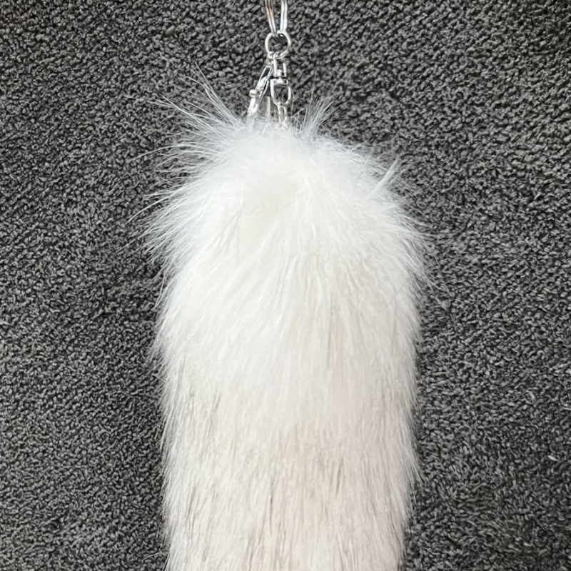 Απομίμηση λύκου με τρίχες αλεπούς, τσάντα κρεμαστή, σχολική τσάντα, κούκλα, κρεμαστή κούκλα κινουμένων σχεδίων, μπρελόκ αυτοκινήτου, κοσμήματα