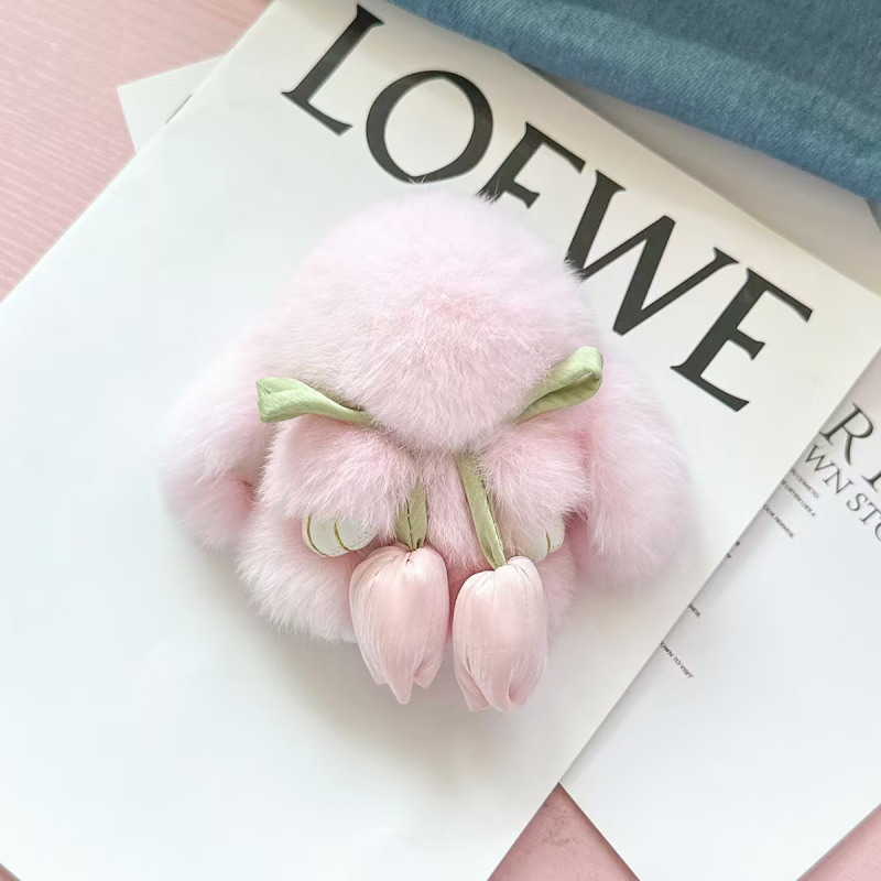 Χαριτωμένο πραγματικό γούνινο κουνέλι rex μικρό κρεμαστό κόσμημα μπρελόκ μίνι βελούδινη κούκλα νεκρό κουνέλι σχολική τσάντα κρεμαστό δώρο