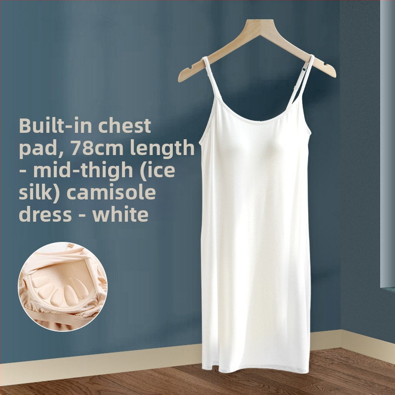 Női nyári, nagykereskedelmi modális hálóing mellkaspánttal, hosszú szoknya, vékony, plus size, pizsamát is viselhet egy generációnyi hajjal.