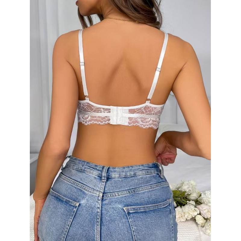 Nėriniuota „Pure Desire“ seksualaus stiliaus liemenėlė su tuščiavidure, maža krūtinės apimtimi, didelėmis, be žiedų, reguliuojamo dydžio liemenėlė.