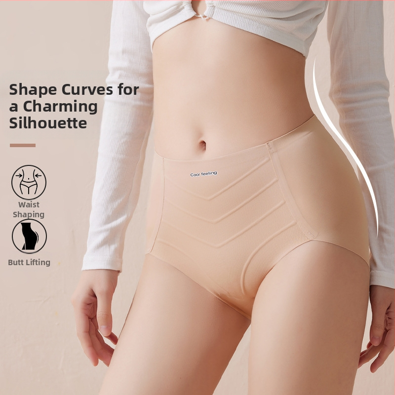 Sieviešu biksītes ar vidēji augstu jostasvietu, vienas daļas, neatstājošas antibakteriālas kokvilnas starpenes, plānas, elpojošas, vēdera preses un gurnu pacelšanas biksītes.