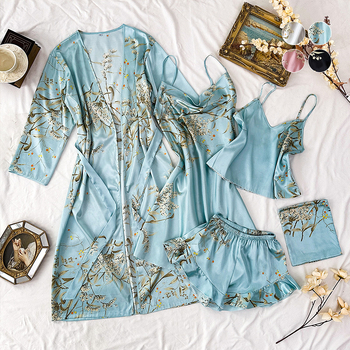 Prekogranična Bliski istok Kućna odjeća Jednostavna pidžama od pet dijelova Ženska univerzalna spavaćica s remenom i kratkim hlačama, odijelo s remenom